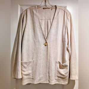 Linen Soft Surroundings Blazer Sz L